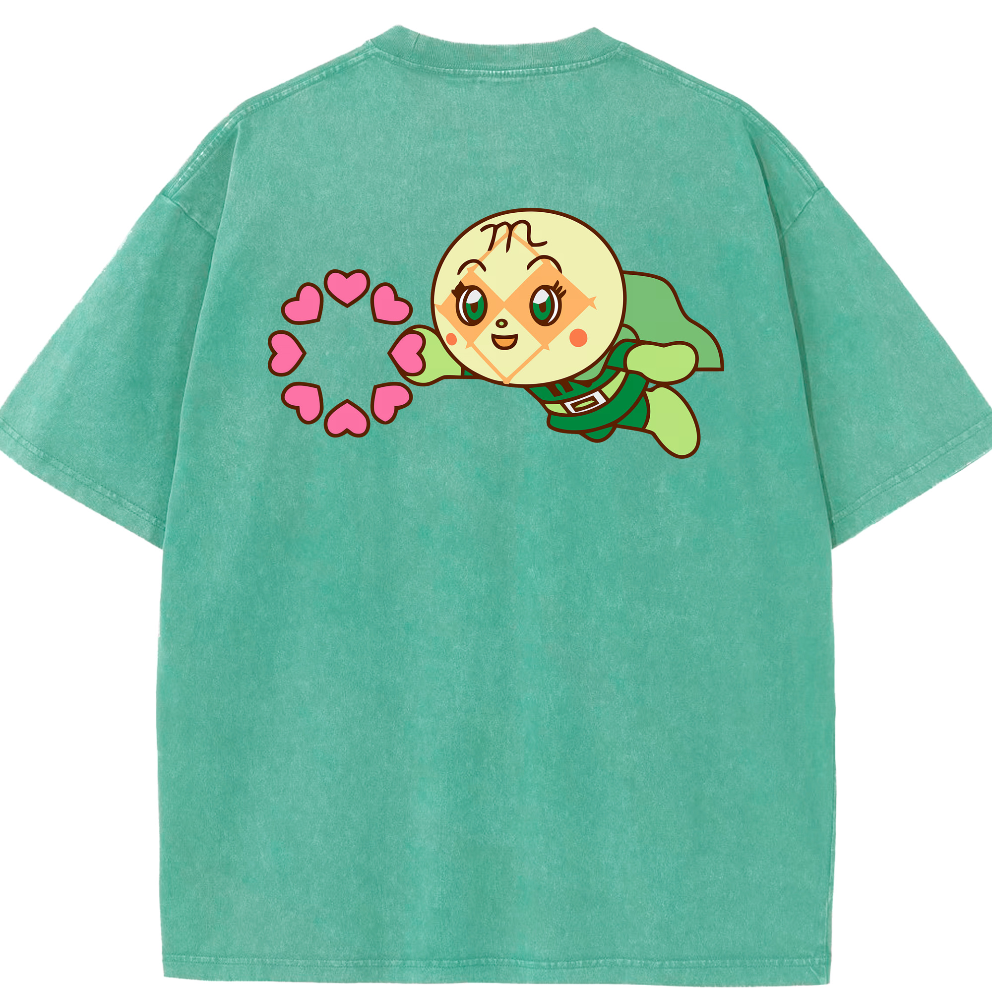 （画像用） アンパンマン Anpanman 綿100% ヴィンテージ風 半袖Tシャツ（背面プリント）
